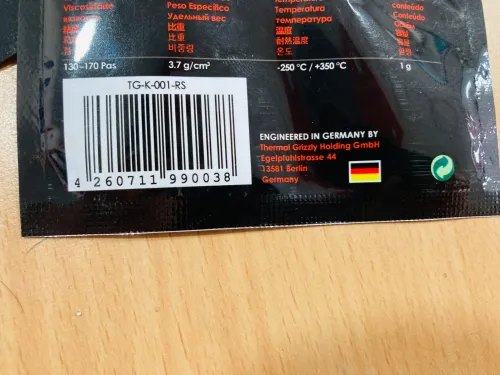 Pâte thermique thermal grizzly ORIGINAL 1g
