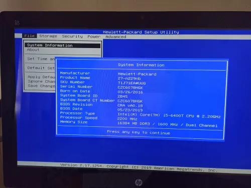 HP AIO 27" i5-6ème 1To SSD 16Go RAM Radeon R7-A360 4 Go