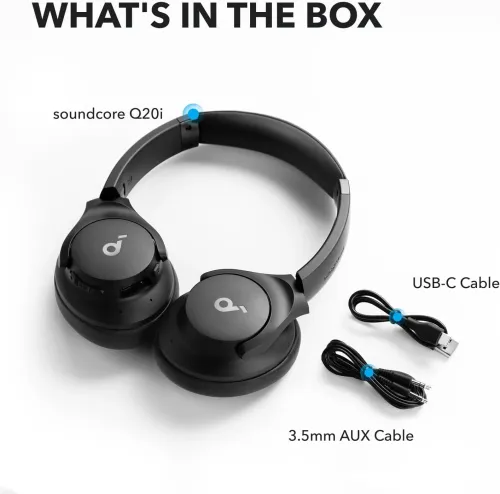 Used Soundcore Anker Q20i Casque hybride à réduction active du bruit