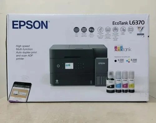EPSON ECOTANK L6370 IMPRIMANTE MULTIFONCTION ADF RECTO VERSO AUTOMATIQUE WIFI PRECISIONCORE BLACK