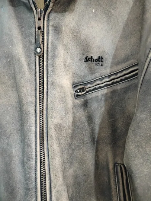 Veste  en Cuire 100%  "Schott NYC USA"  made in USA