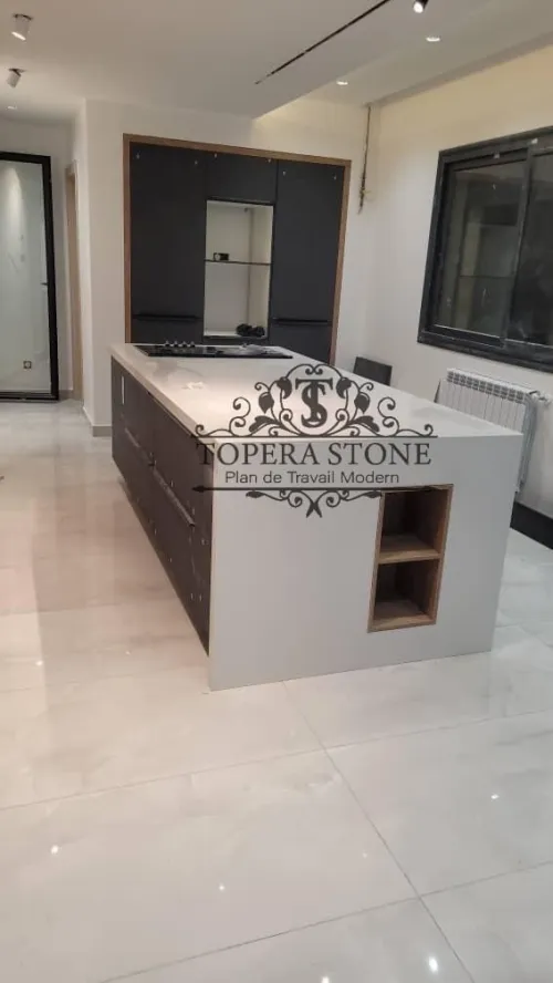 Plan travail en quartz et granite