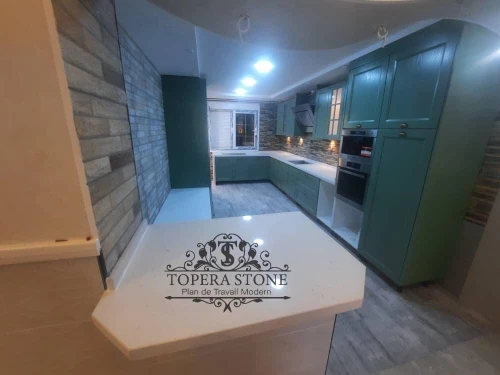 Plan travail en quartz et granite