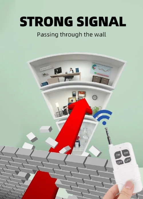 Interrupteur télécommande sans fil 380v 3km