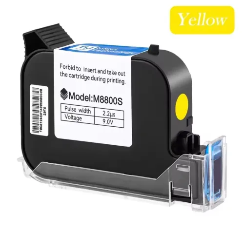 Cartouche dateur rouge blanc jaune noire 
