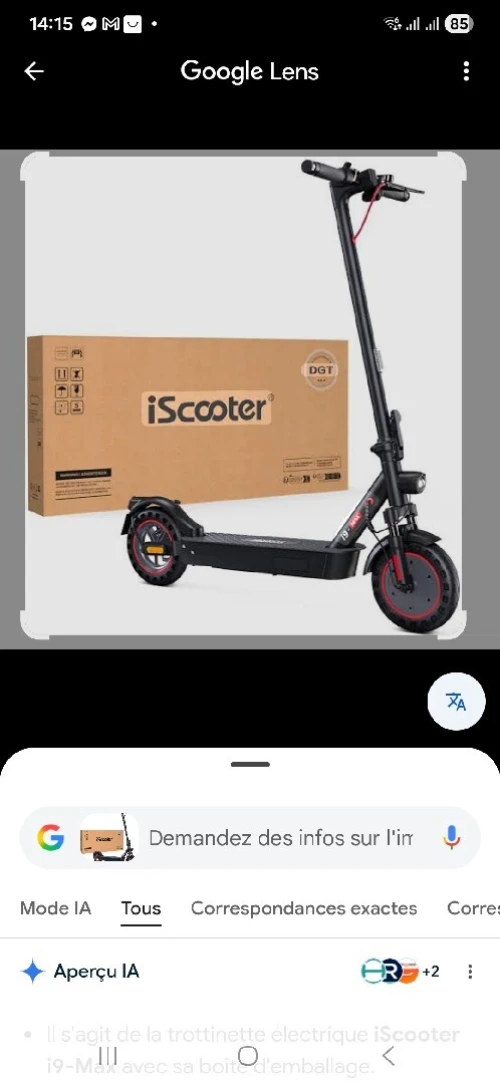 Trottinette iscooter i9 max jedida