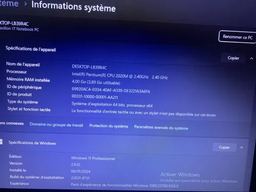 Pc HP PAVILLION 17