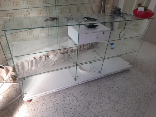 Comptoir en verre trempé 