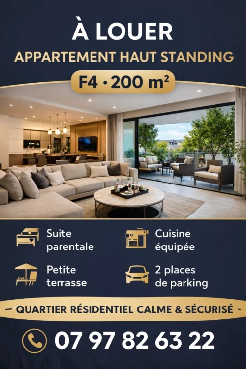 Location Appartement F4 Alger Hydra