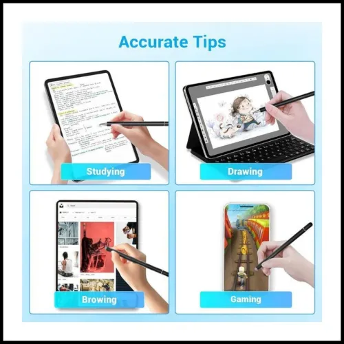 Stylo Universel 2en1 pour écran tactile (Tablette & Smartphone)