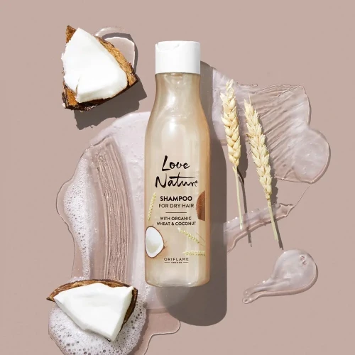 Shampooing pour Cheveux Secs à l'Extrait Naturel de Blé et de Noix de coco