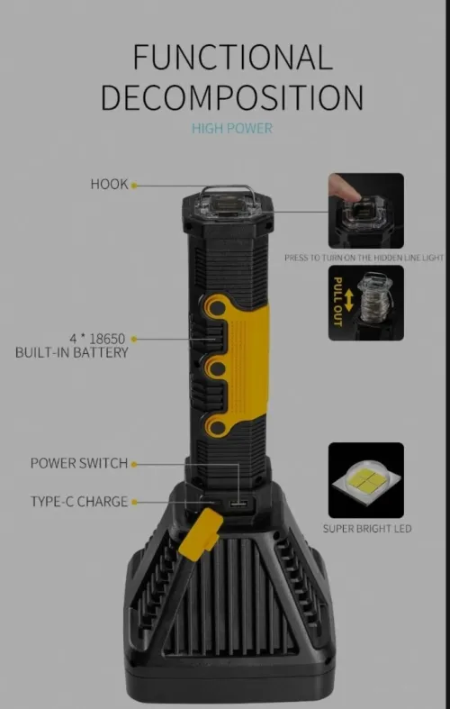 Torche LED & Power Bank مصباح طورش   و شاحن كهربائي 