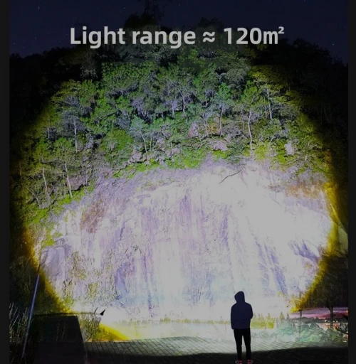 Torche Rechargeable Multifonction 200M مصباح يدوي مقاوم للماء