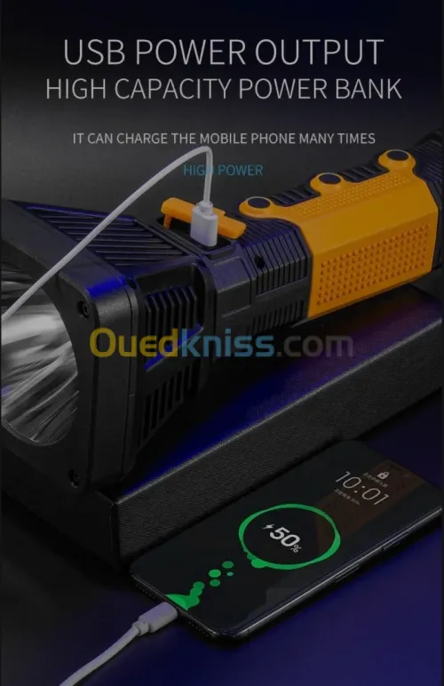 Torche LED & Power Bank مصباح طورش   و شاحن كهربائي 