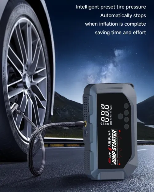 Booster de Batterie et Compresseur محرض بطارية السيارة و نافخ عجلات