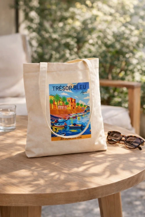 Tote bag 100% coton   %حقيبةتوت قطن100