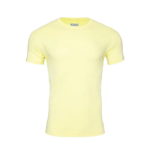 T-SHIRT HOMME DEPART  JAUNE 100% COTON SIMPLE