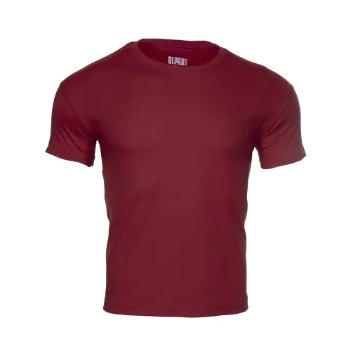 T-SHIRT HOMME DEPART  BORDEAU 100% COTON SIMPLE 