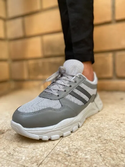 - Chaussure streetwear casual confortable semelle absorbante au chocs - BLEU NUIT - GRIS