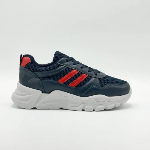- Chaussure streetwear casual confortable semelle absorbante au chocs - BLEU NUIT - GRIS