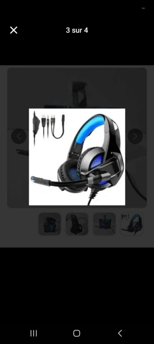 Casque gaming avec support 