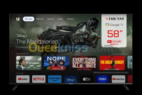 Téléviseur Stream 58" Google TV UHD (4K) frameless démo intégré