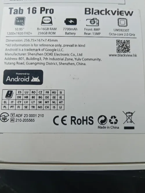 Blackview Tab16pro