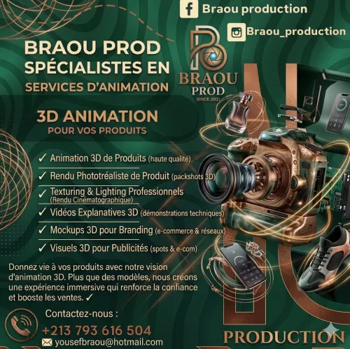 ANIMATION DES PRODUITS 3D