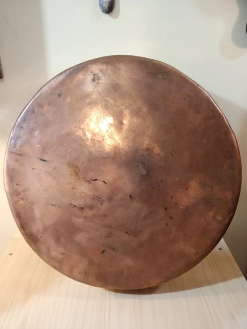 Grande Bassine en cuivre rouge étamé