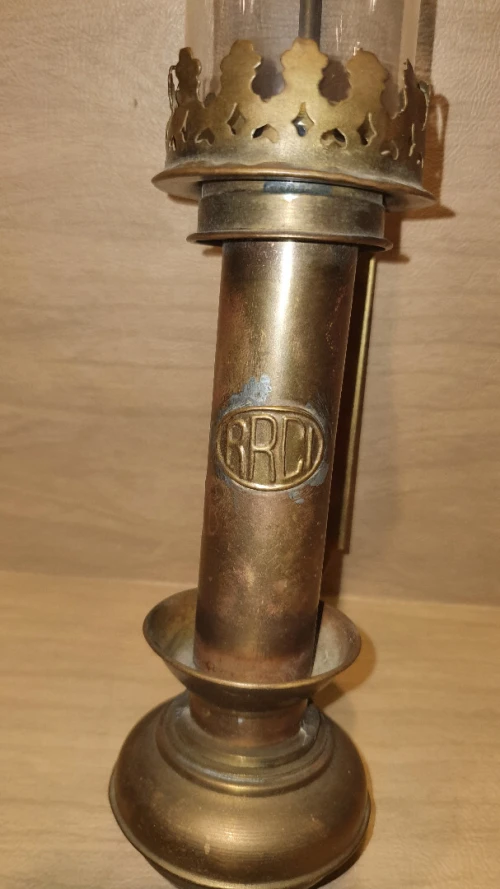 Applique Lanterne d'éclairages des wagons de train en laiton du XIXème LIQUIDATION