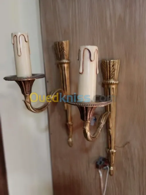 Paire d'appliques en bronze massif de style Empire