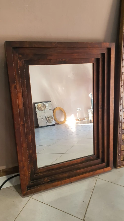 Très joli miroir indien en bois noble style moderne LIQUIDATION