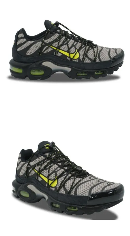 NIKE TN  AIR MAX PLUS UTILITY BLACK TAN VOLT - NOIR  38.5