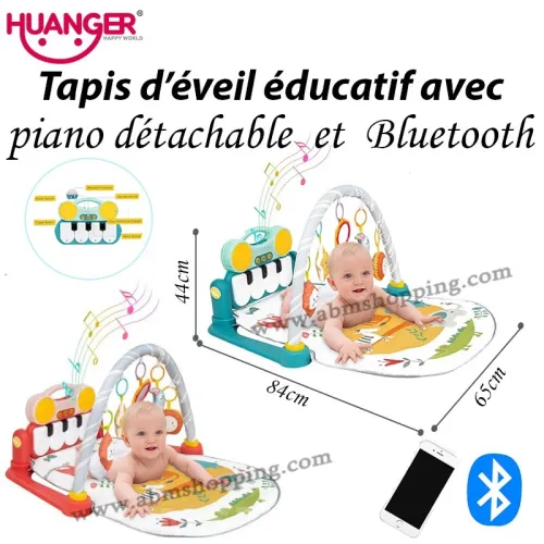 Tapis d éveil éducatif avec piano détachable et Bluetooth