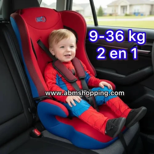 Siège auto 2en1 avec rehausseur 0-36 Kg pour enfant