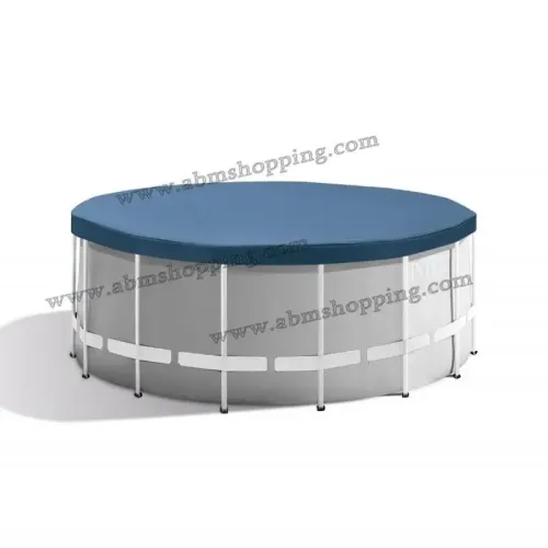 Piscine tubulaire 457.122  PRISM FRAME  pompe de filtration échelle auvent sous couche Intex