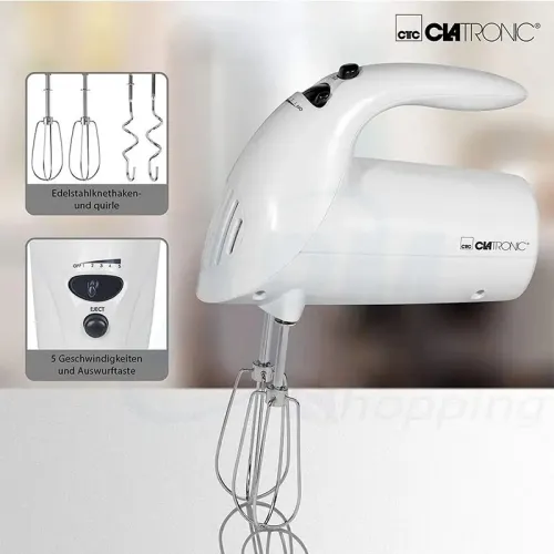 Batteur 5 Vitesses 250 W  Clatronic