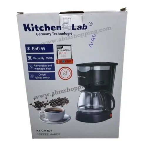 Machine à café filtre 650 ml 6 tasses 650W technologie allemande | Kitchenlab KT-CM-007