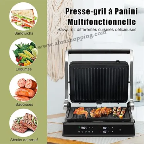 Panineuse Multifonction Tactile avec Ouverture à 180 degré 2000W | MULTISMART