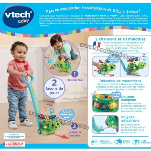 Pousse-pousse Tortue pour enfant | Vtech