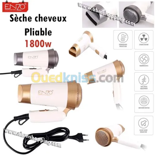 Sèche cheveux pliable 1800W ENZO