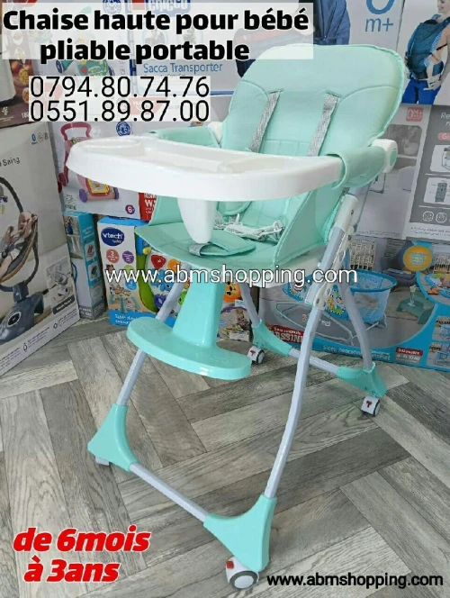 Chaise haute pour bébé pliable portable | Mattia (F) 