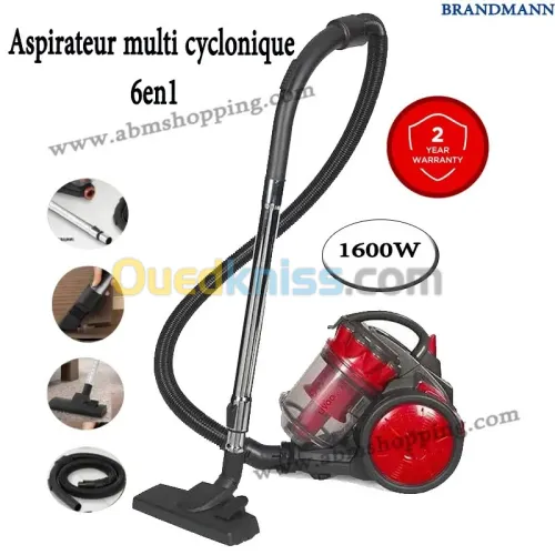 Aspirateur Multi Cyclonique 1600W | BRANDMANN مكنسة كهربائية إعصارية متعددة