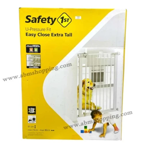 Barrière Bébé Ultra Sécurisée avec Indicateur de Fermeture 73cm/80cm | Safety
