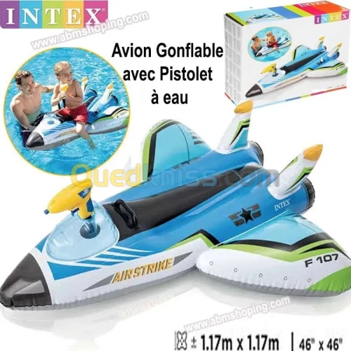 Avion Gonflable avec Pistolet à Eau  Intex