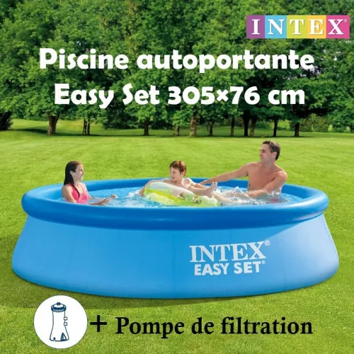 Piscine autoportante Easy Set 305x76cm avec pompe de filtration  Intex