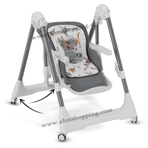 Chaise haute 2en1 balançoire réglable et pliable pour bébé