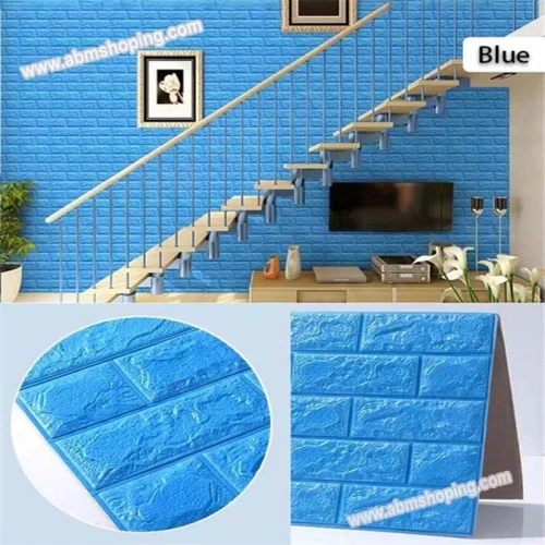 Papier mural adhésif 3D Bleu