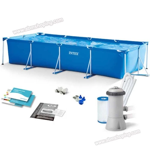 Piscine Rectangulaire 450x220x84 cm avec pompe de filtration  Intex