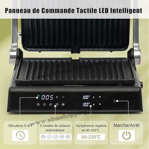 Panineuse Multifonction Tactile avec Ouverture à 180 degré 2000W | MULTISMART